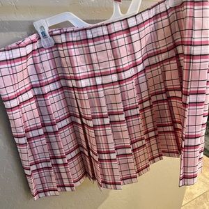 Pink Plaid Miniskirt New With Tags